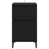 Bedside Cabinet Black Oak 40 x 35 x 70 cm Engineered Wood 881255