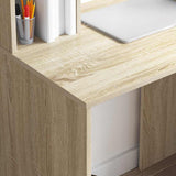 Desk with Shelf Sonoma Oak 91 x 50 x 149 cm Engineered Wood 869260