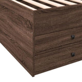 Daybed with Drawers without Mattress Brown Oak 75x190 cm Small Single 3280894