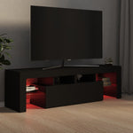 ZNTS TV Cabinet with LED Lights Black 140x36.5x40 cm 804365