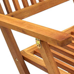 5 Piece Folding Outdoor Dining Set Solid Acacia Wood 44056