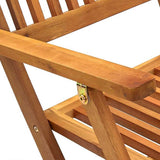 5 Piece Folding Outdoor Dining Set Solid Acacia Wood 44056