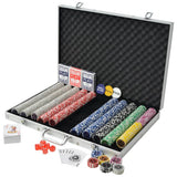 Poker Set with 1000 Laser Chips Aluminium 80185