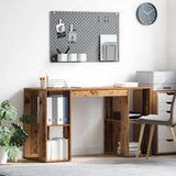 Desk with Shelf Old Wood 130 x 50.5 x 75 cm Engineered Wood 869504