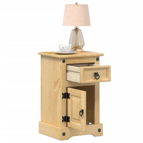 ZNTS Bedside Cabinet Corona 35x32.5x58 cm Solid Wood Pine 4005652