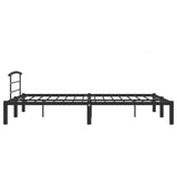 284658 Bed Frame without Mattress Black Metal 120x200 cm