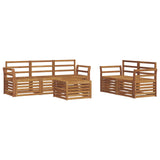 Sofa Sets 6 pcs Natural Solid Acacia Wood 3374369