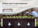 Set of 2 Raised Beds for Garden, Galvanised Steel Outdoor Planters with Multi-reinforced Rods for T3398P377614