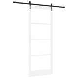 Sliding Door White and Black 93 x 232 cm 3332404