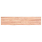 Bathroom Countertop Light Brown 140x30xcm Treated Solid Wood 3156145