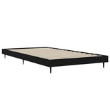 Bed Frame without Mattress Black 90x190 cm Single Engineered Wood 832302