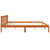 Bed Frame without Mattress Wax Brown 180x200 cm Super King Solid Wood Pine 844812