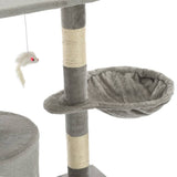 170578 Cat Tree with Sisal Scratching Posts 138 cm Grey