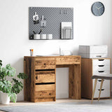 Desk with Drawer Old Wood 90 x 37.5 x 75 cm Engineered Wood 869496