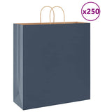 Paper Bags 250 pcs with Handles Blue 45x17x48 cm 4101709