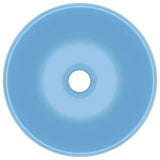 Luxury Wash Basin Round Matt Light Blue 40x15 cm Ceramic 147000