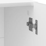 Bedside Cabinet High Gloss White 43 x 34.5 x 47 cm 895723