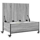 Coffee Table with Wheels Grey Sonoma 91x55x34 cm Engineered Wood 842299