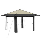 Gazebo without Sidewall 3.3 x 3.3 m Cream and Anthracite 42036811