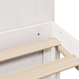 ZNTS Bookcase Bed without Mattress White 180x200 cm Super King Solid Wood Pine 3322717