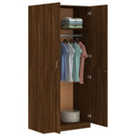 ZNTS Wardrobe Brown Oak 90x50x200 cm Engineered Wood 815356