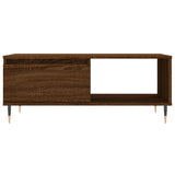 Coffee Table Brown Oak 90x50x36.5 cm Engineered Wood 830563