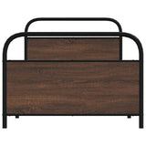 Bed Frame Without Mattress 90x200 cm Brown Oak Engineered Wood 4100318