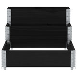 3-Tier Raised Bed Black 120x80 cm Solid Wood Pine 4010310