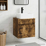 Wall-mounted Sink Vanity Smoked Oak 49 x 41 x 63 cm 890587