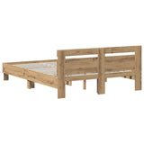 Bed Frame Artisan Oak 120 x 190 cm Engineered Wood 3446598