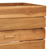 Raised Bed 150x40x38 cm Recycled Teak Wood and Steel 47423