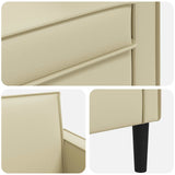 XXL Armchair Cream Faux Leather 42043530