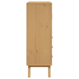 Highboard OLDEN Brown 85x43x125 cm Solid Wood Pine 358615
