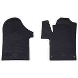 Car Mat 2 pcs Black Rubber 42029127