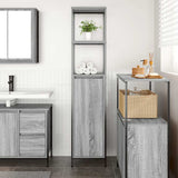 Bathroom Cabinet with Shelves Grey Sonoma 36x35x165 cm 861910
