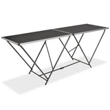 Folding Pasting Table MDF and Aluminium 200x60x78 cm 142920