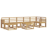 Outdoor Sofa Set 8 pcs White Solid Acacia Wood 3387973