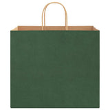 Paper Bags 250 pcs with Handles Green 32x22x28 cm 4101736