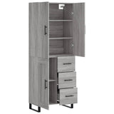 Highboard Grey Sonoma 69.5x34x180 cm Engineered Wood 3196041