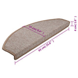 Stair mats 10 pcs 65 x 24 x 4 cm Light Brown 149755