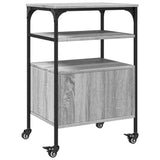 Printer Stand 3-Tier Grey Sonoma 50x40x76 cm Engineered Wood 842294