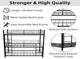 Black three-layer reinforced iron high and low beds, three person metal bed frame, W3987P434165