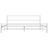 Bed Frame without Mattress with Headboard White 160x200cm Metal 284696