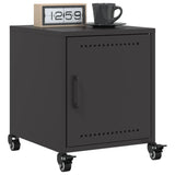 ZNTS Bedside Cabinet Black 36x39x43.5 cm Steel 846614