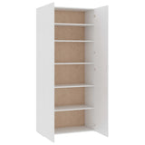 Shoe Cabinet White 80x35.5x180 cm Engineered Wood 800288