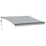 Automatic Retractable Awning with LEDs Anthracite&White 400x350 cm 3215811
