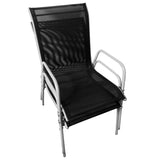 3 Piece Bistro Set Steel Black 43314