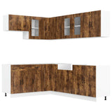 11 Piece Kitchen Cabinet Set "Kalmar" Smoked Oak Engineered Wood 3314886