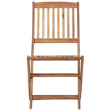 Outdoor Chair Set of 4 Natural Wood Solid Acacia Wood Standard 313604