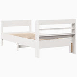 Bed Frame without Mattress White 90x200 cm Solid Wood Pine 3306937